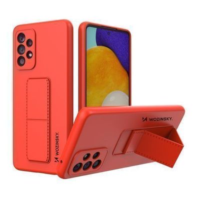 Wozinsky Silikonhülle mit Ständer für Samsung Galaxy A73 - Rot, Schutzhülle mit