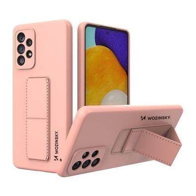 Wozinsky Ständerhülle Silikonhülle mit Standfunktion für Samsung Galaxy A73 Rosa