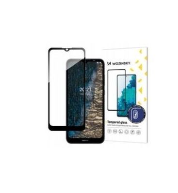 Wozinsky Vollflächiger Kleber Panzerglas für Nokia C20/C10 mit schwarzem Rahmen