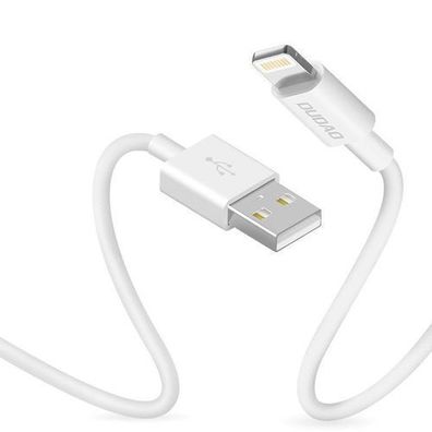 Dudao USB/Lightning Ladekabel 3A, 1m, Weiß (L1L white)