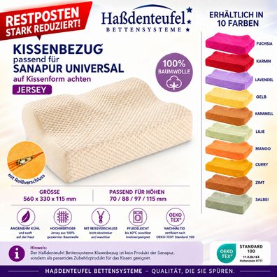 Kissenbezug für Sanapur Universal auf Kissenform achten Restposten Jersey