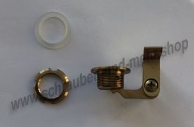 Glastürscharnier massives Möbelglastürscharnier Messing rund Schrauben Set 5