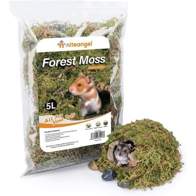 5L Niteangel Weiches Moos für Hamster, Rennmäuse, Mäuse