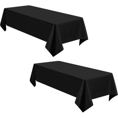 6er-Pack Schwarze Tischdecken 153 x 320 cm für Hochzeit Party Halloween