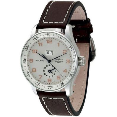 Zeno-Watch - Armbanduhr - Herren - Chrono - X-Large Retro + Dual-Time - P561-f2