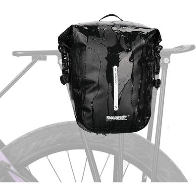Fahrrad Gepäckträgertasche Wasserdicht 7L Schwarz Rolltop Trägertasche