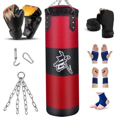 Schwerer Boxsack Set Erwachsene Jugendliche Kinder Indoor Garten MMA Kickboxen