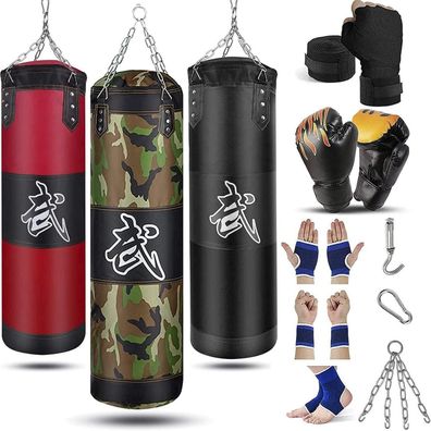 Schwerer Boxsack für Erwachsene Jugendliche Kinder MMA Kickboxen 120cm Tarnung