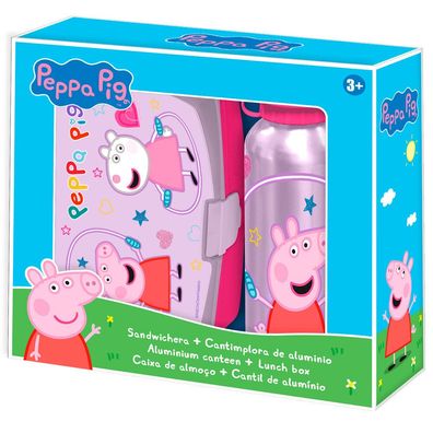 Peppa Pig - Brotdose & Aluminium Trinkflasche 500 ml