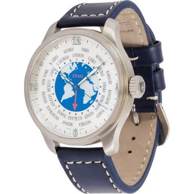Zeno-Watch - Armbanduhr - Herren - Chrono - OS Retro Worldtimer 2 - - 8563WT-i2