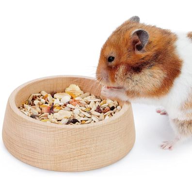Hamster-Futternapf aus Buchenholz für Kleintiere – 7,9 cm Durchmesser