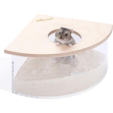 Kleintiersandbad-Box für Hamster Mäuse Gerbils Lemminge 18x18x10cm