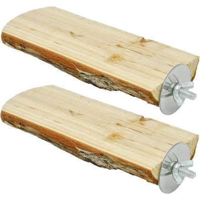 Natürliche Tanne Papageienkäfig Sitzstange mit Flügelmutter 17,8 cm (2er