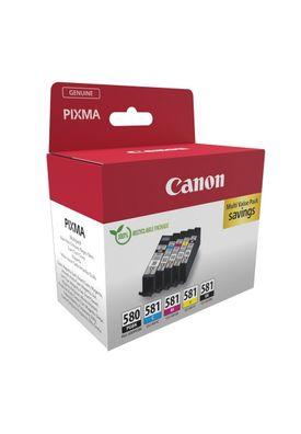 Canon PGI-580/CLI-581 Multipack PGBK/C/M/Y/BK Original Tinten (2078C007) 1x 11,2ml,4x