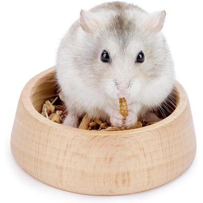 Holz Futternapf für Hamster - Kleintier-Futterschale 7,9cm Hammy-Muster