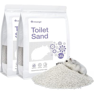 Niteangel Hamstersand 2er Pack - Lila Label, für Hamster & kleine Haustiere