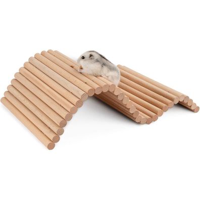 Niteangel Holz Hamster Kletterleiter Hängebrücke für Kleintiere 39,9x20,1 cm