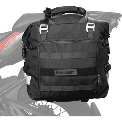 Motorrad Satteltasche 20L Wasserdicht Gepäcktasche Schwarz LED Reflektierend