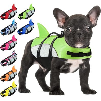 Hundeschwimmweste Mittel Auftrieb Rettungsgriff ALADLJ001 GreenN 48-58cm