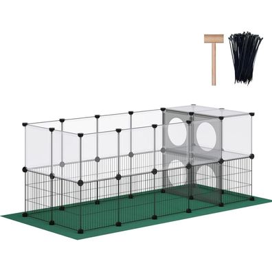 Laufstall Kleintiere Oxford-Matte 63cm Höhe Haustier Übungszaun