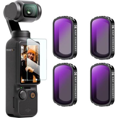 K&F Concept OSMO Pocket 3 ND Filtersets 4er Pack ND4 ND8 ND16 ND32 Magnetisch