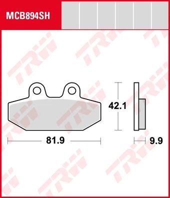 TRW Bremsbelag "MCB 894"