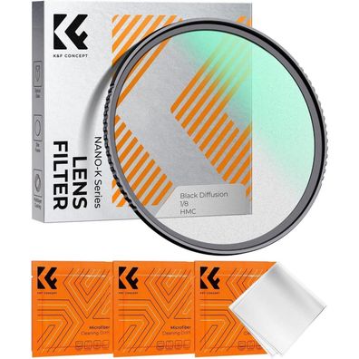 72mm Black Mist 1/8 Filter Optisches Glas 18x Nano-Coating Portrait Video
