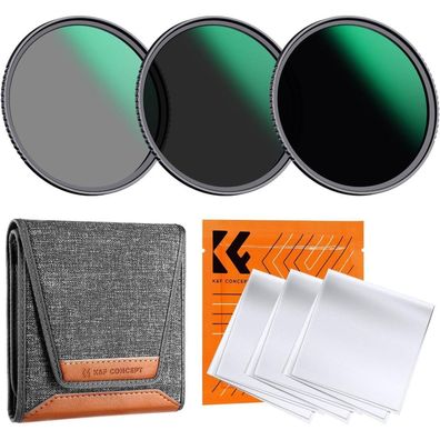 ND Filterset 67mm ND8 + ND64 + ND1000 Neutral Graufilter Nano D-Serie