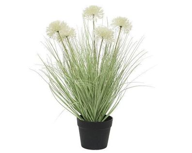 Gras Topf Blumen Zuhause Hochzeit Büro Dekoration grün/weiß Ø 45 cm H 62 cm