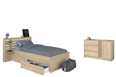 Kinderzimmer-Set 3-tlg. Parisot Escale 11 Holzdekor Japanische Eiche