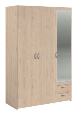 Kleiderschrank 3-trg. mit Spiegel Parisot Daily 14 Dekor Eiche Jackson