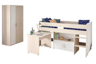 Kinderzimmer-Set 2-tlg. Parisot Charly 5 Holzdekor Akazie/Weiß