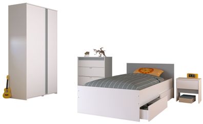 Kinderzimmer-Set 5-tlg. Parisot Pirouette 22 Holzdekor Weiß