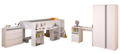 Kinderzimmer-Set 4-tlg. Parisot Pirouette 11 Holzdekor Weiß