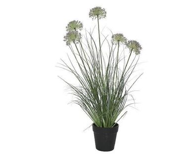 Gras Topf Blumen Zuhause Dekoration grün/violett Ø 35 cm H 74 cm