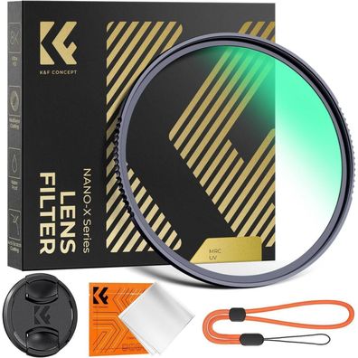 UV Filter 67mm mit Objektivdeckel, Reinigungstuch, HD, 28 Schichten
