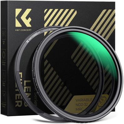 K&F Concept 82mm ND Filter Variabler Magnetischer Graufilter ND2-32 Neutral