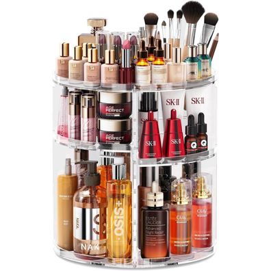 Make up Organizer 360° Drehbar Transparent Skincare Aufbewahrungssystem
