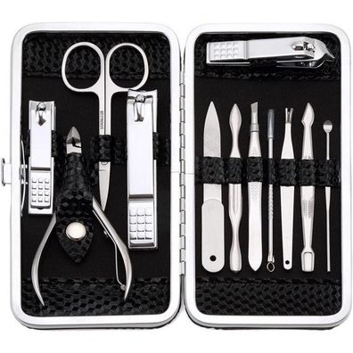 Professionelles Maniküre Pediküre Set 12-teilig Edelstahl Nagelpflege Kit
