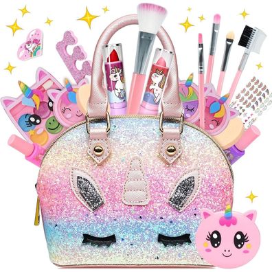 Kinderschminke Set Mädchen - Make Up Schminkkoffer Spielzeug Geburtstags