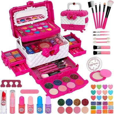 Kinderschminke Mädchen Schminkkoffer Set - Waschbar Make Up Spielzeug für