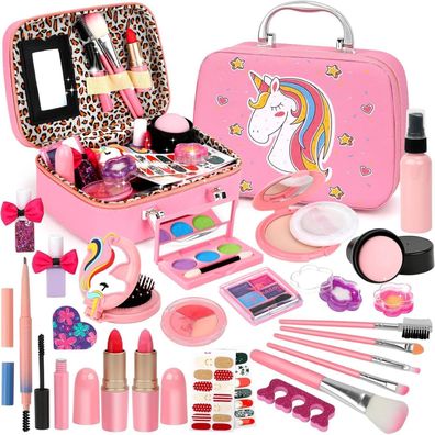 Flybay Kinderschminke Set Mädchen Waschbar Schminkkoffer Make Up Geburtstage