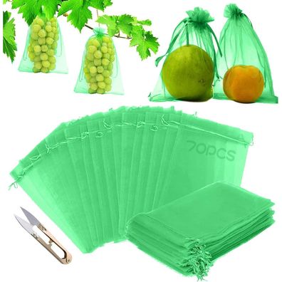 Traubenschutzbeutel 70 Stück 20x30CM Obst Schutzbeutel Zugband Wespenfrass
