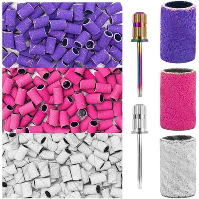 300 Schleifhülsen Nagelfräser Schleifbänder 100#180#240 Korn Mandrel Bits