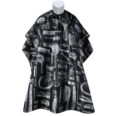 URAQT Haarschnitt Friseurumhänge Barber Cape Klettverschluss 120x140cm Black