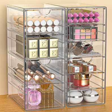 Kosmetik Organizer mit 10 Schubladen Acryl Durchsichtig Organizer Schubladenbox