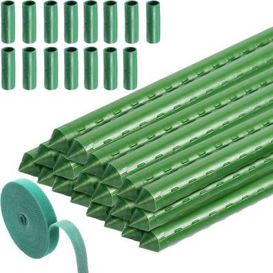 20x Pflanzstäbe Rankhilfe Kunststoff Stahlrohr Rostfrei Pflanzenstab 40cm