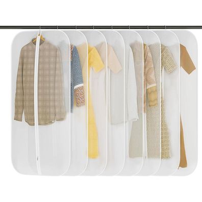 Kleidersack 8-Stück 60x120cm Transparent Anzug Aufbewahrung