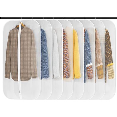 Kleidersack 8 Stück 60 * 100cm Anzug Aufbewahrung Organizer Transparent schützt