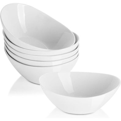 LIFVER Müslischale aus Porzellan, 6er Set, 475ml Keramikschalen für Salat